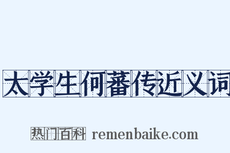 太学生何蕃传近义词是什么意思的图片